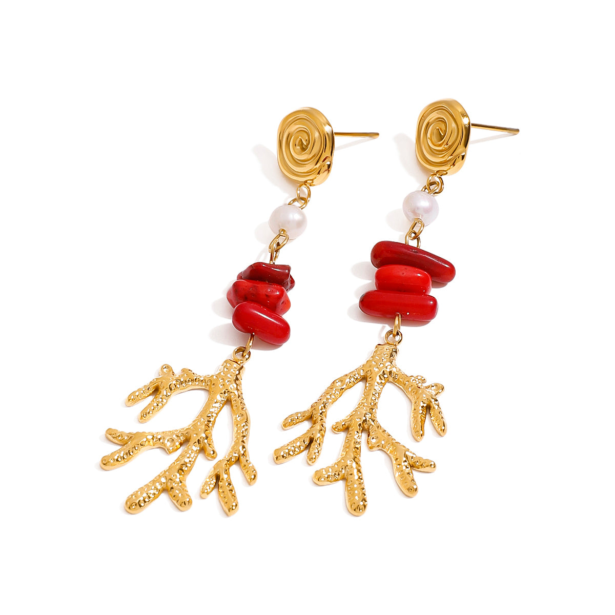 Coral Heatwave Earrings
