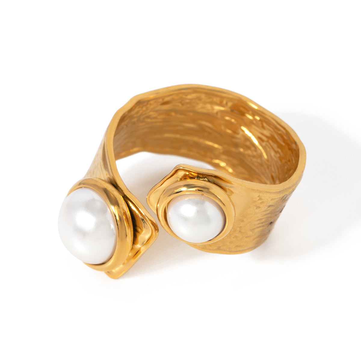 Twin Tide Pearl Ring