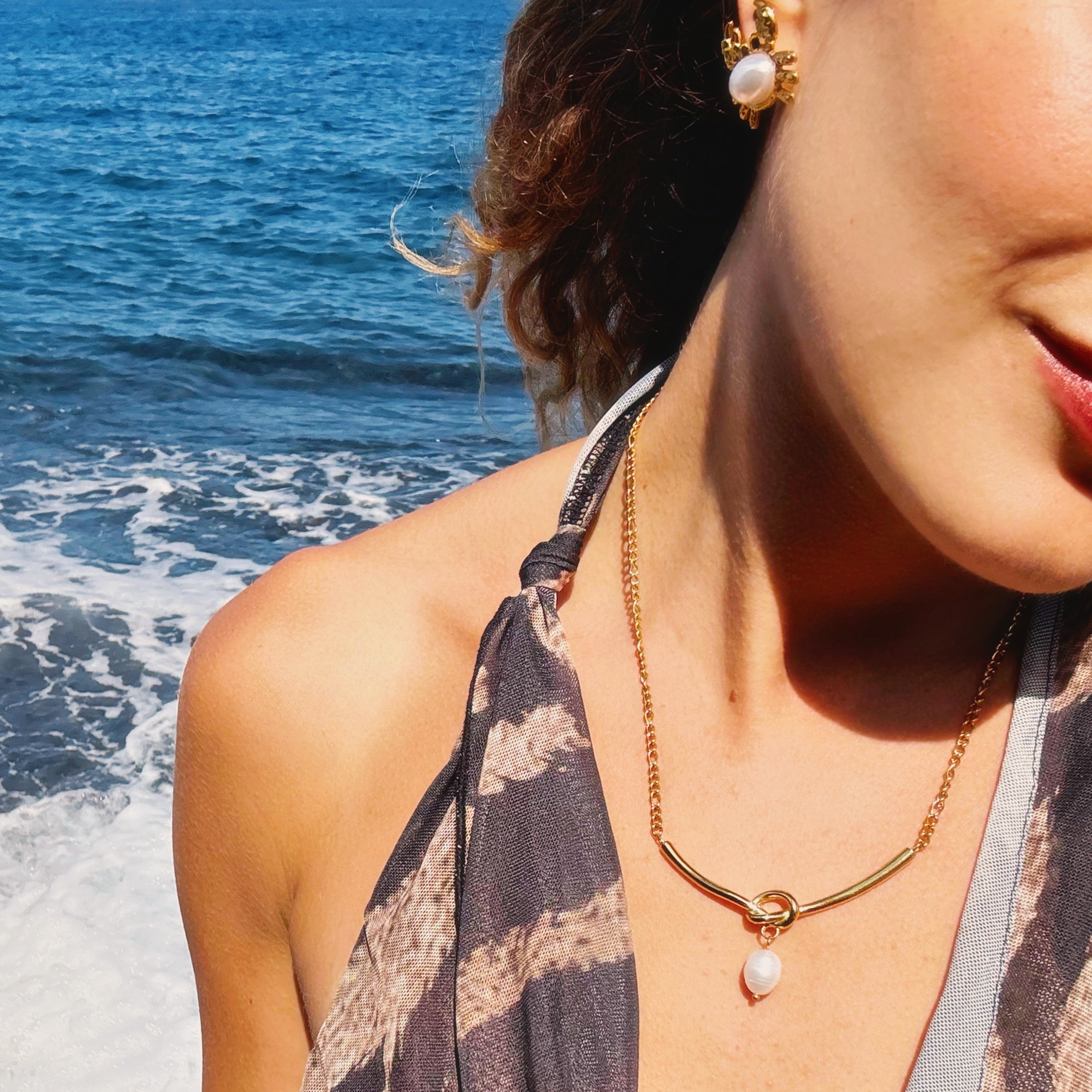 Beach Babe Crab Studs