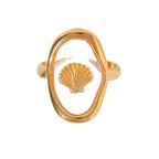 Sea-glass Shell Ring