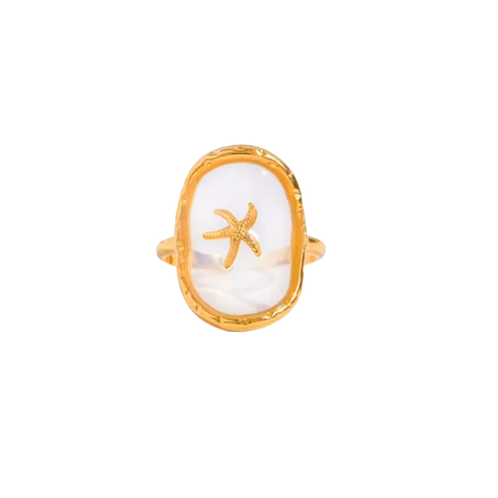 Sea-glass Starfish Ring